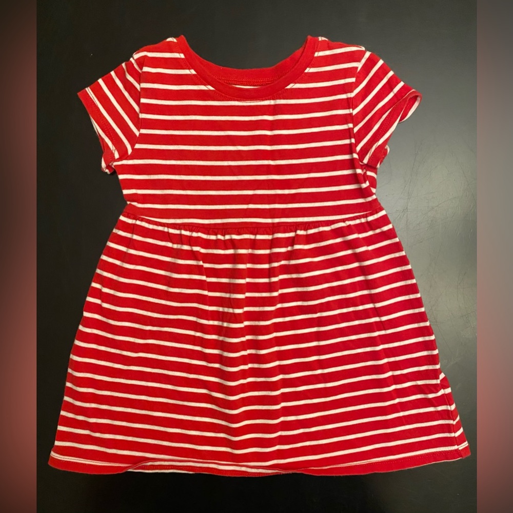 Old Navy 18-24 Red & White Striped Dress